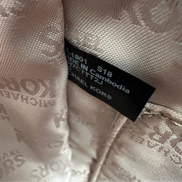 Michael Kors MK Jet Set Signature Tote Beige/Ebony/Mocha - Picture 7 of 13